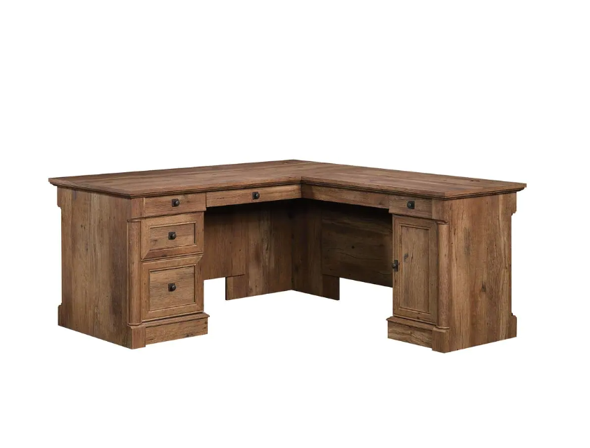 COMFYLIX Vintage Oak L-Shaped Desk